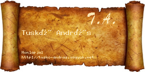 Tuskó András névjegykártya
