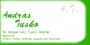 andras tusko business card